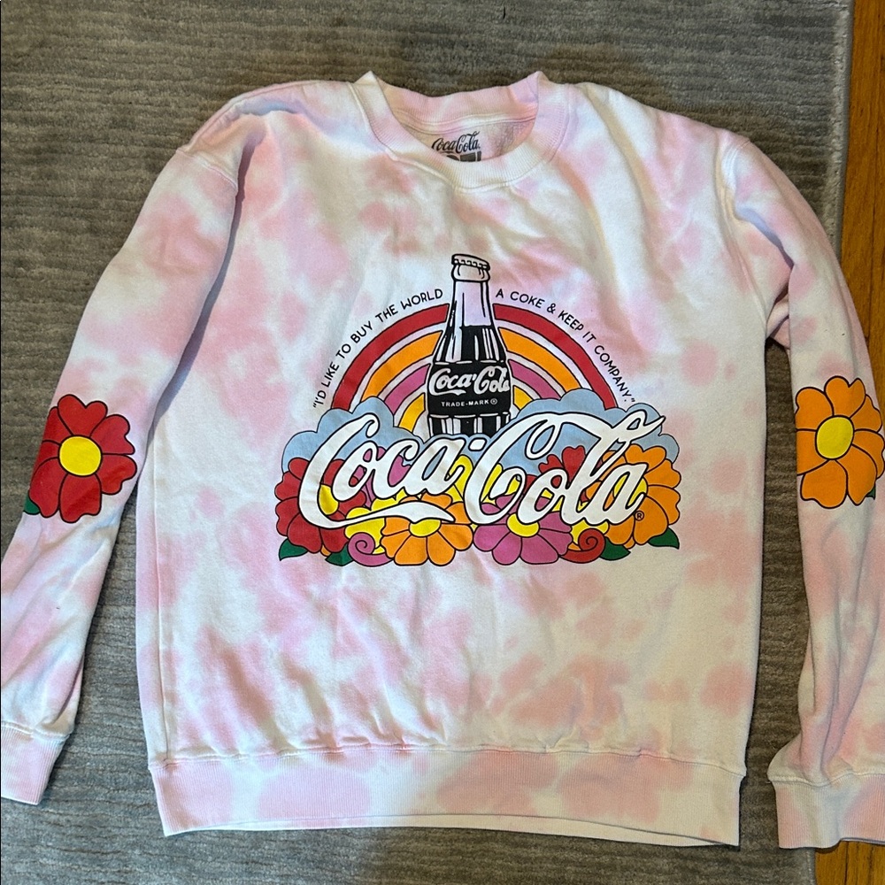 Coca Cola Women's Pastel Tie-Dye Sweater